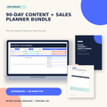 ETED 90-Day Content & Sales Planner Bundle | Content Calendar, Lead Tracker, Sales Dashboard + Printable Business Planner